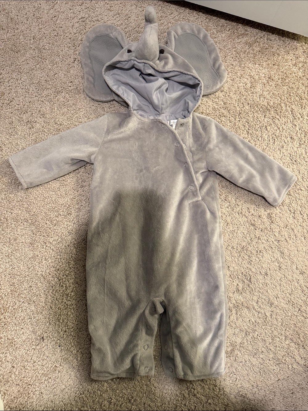 Pottery Barn Kids Gray Elephant Hooded One-Piece